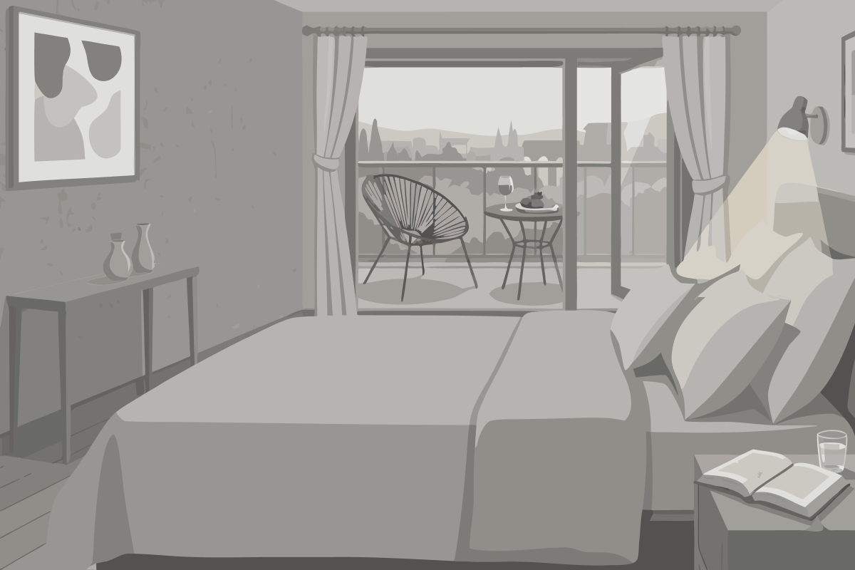 Habitación Mediana con balcón